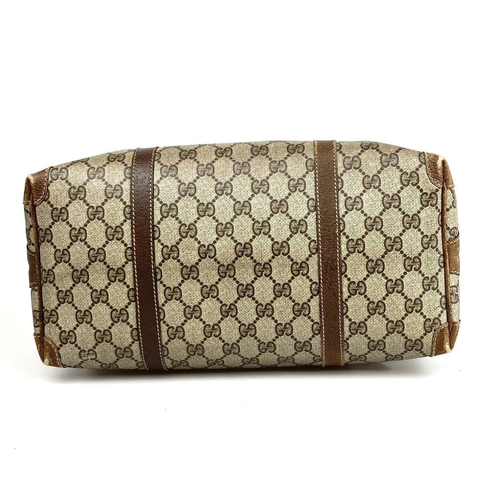 569120F V Gucci Boston Bag Mini Brown PVC - Picture 5 of 12